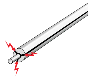Electrifiable coated wire